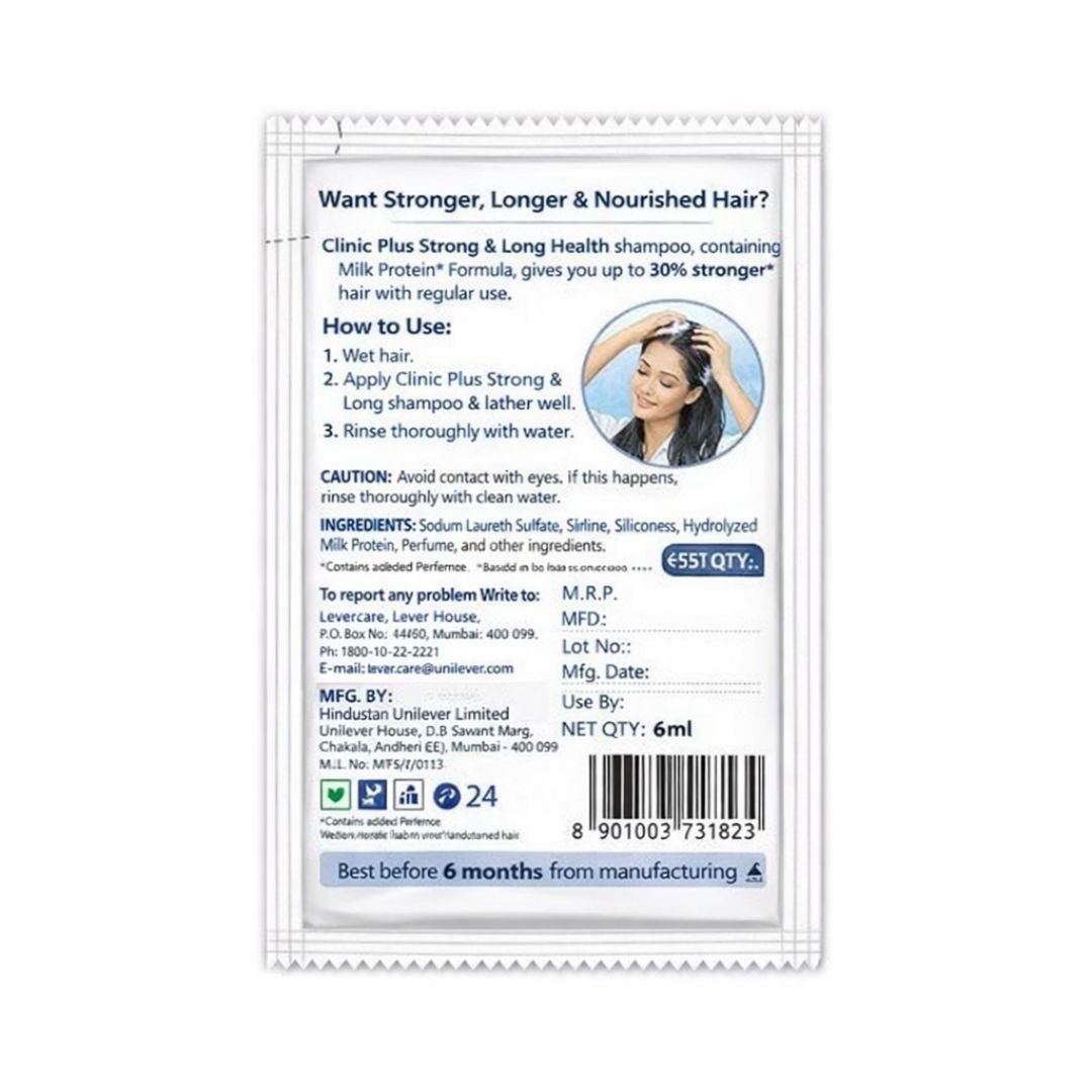 clinic plus shampoo back